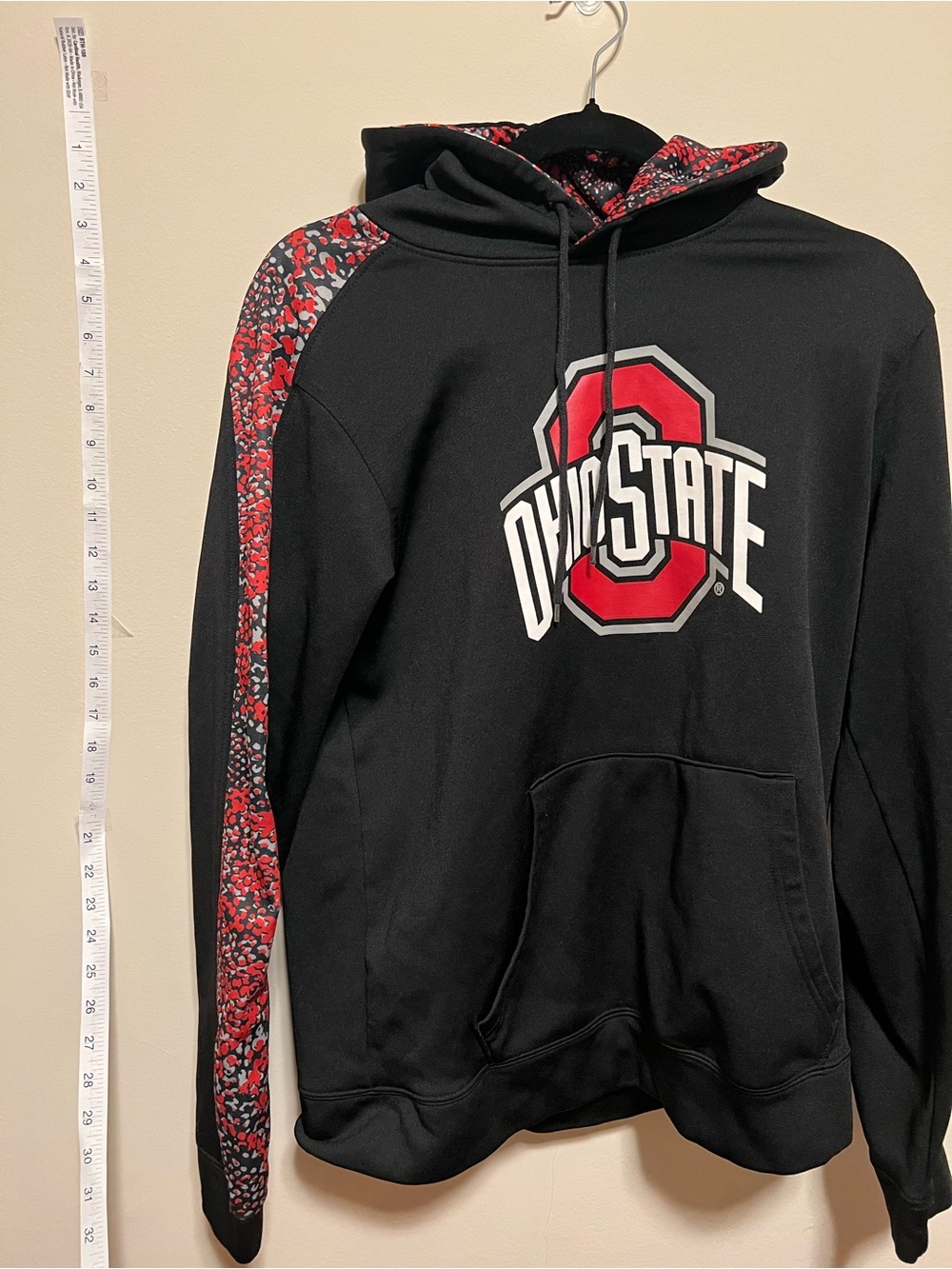 Ohio State Men's Black & Red Performance Hoodie